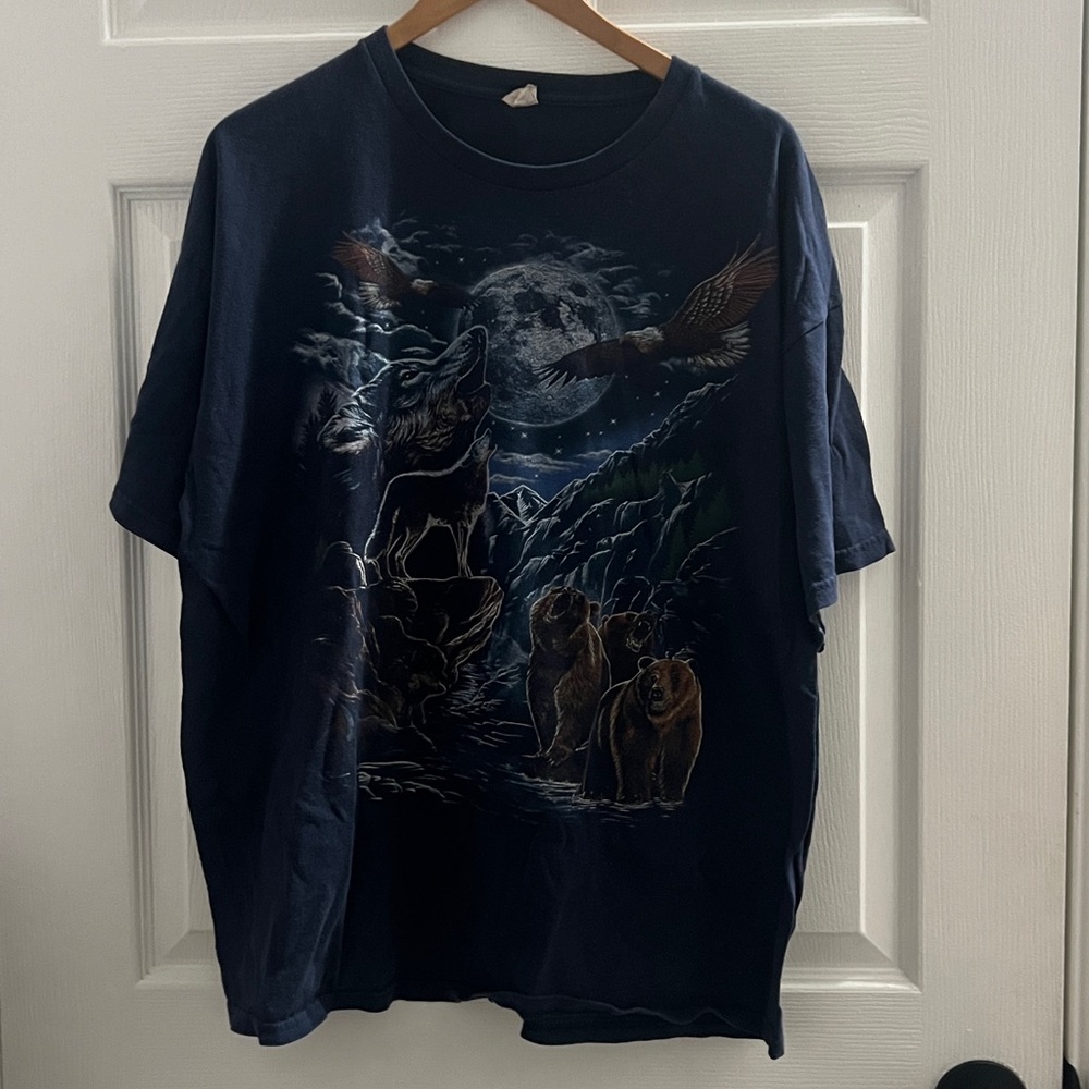 Delta Navy T-Shirt with Moon Graphic